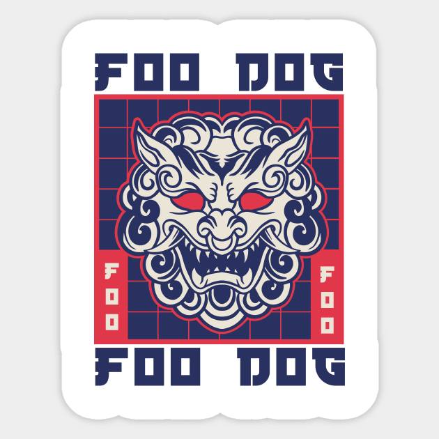 foo dog Sticker by nehemialeo